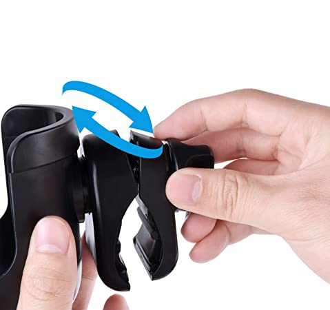 2in1 Universal Getränke   Smartphone Halterung 360° Fläschchen Halterung für Kinderwagen / Fahrrad - Schwarz