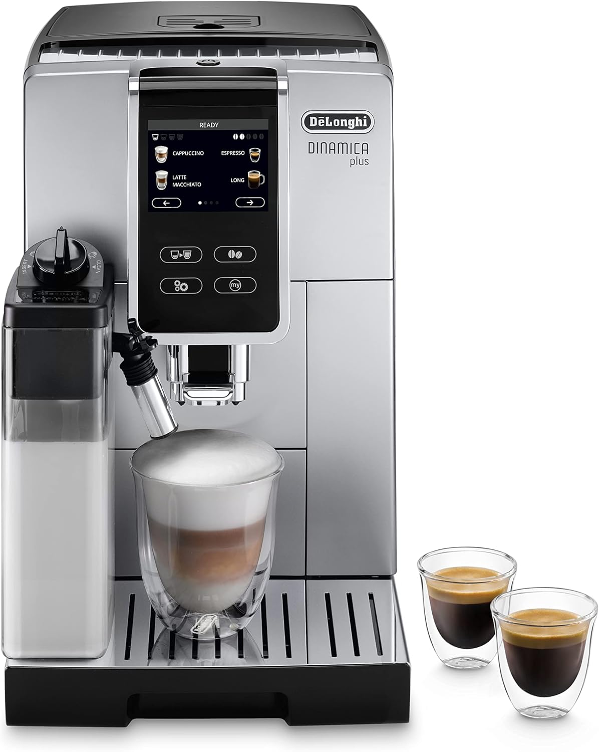 DE LONGHI ECAM 370.70.SB Dinamica Plus Kaffeevollautomat silber/schwarz