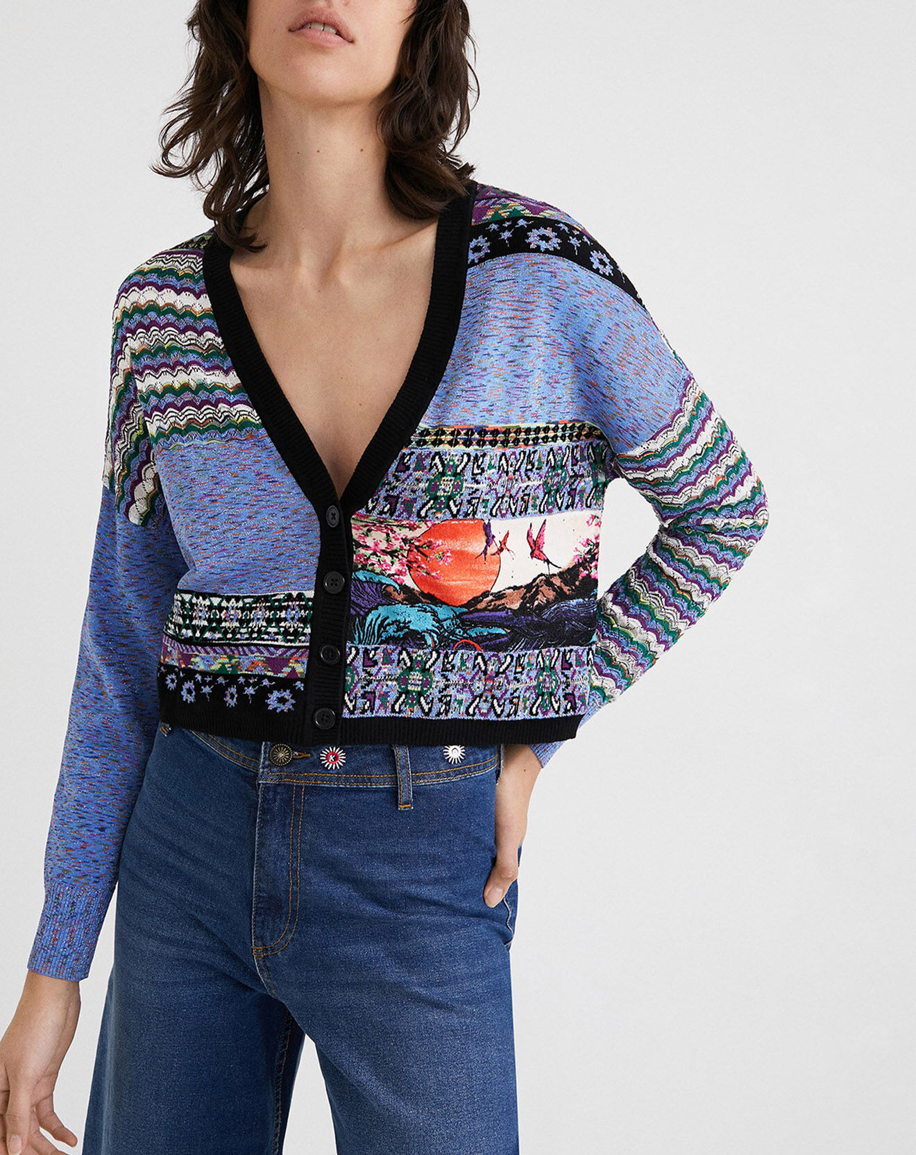 Desigual Pullover Angele bleu royal