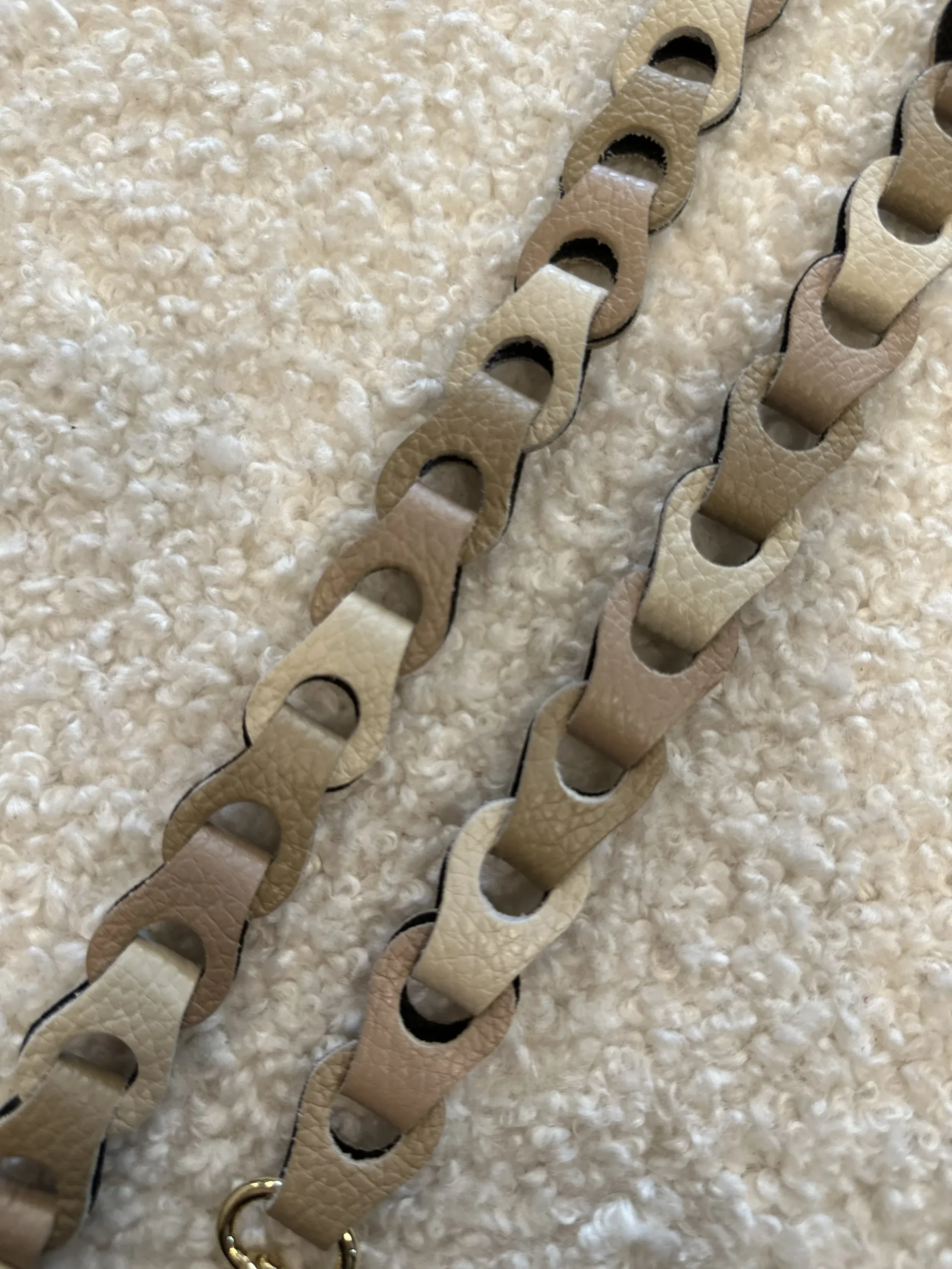Bag Strap - Smal Zand/Beige/Ecru - Goud