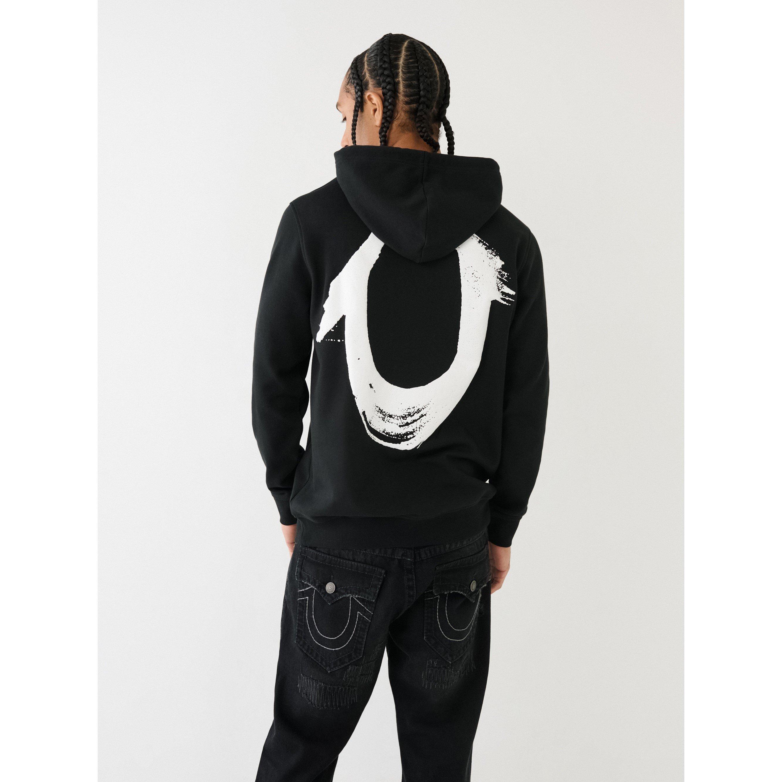 True Religion Painted Horseshoe Puff Print Hoodie