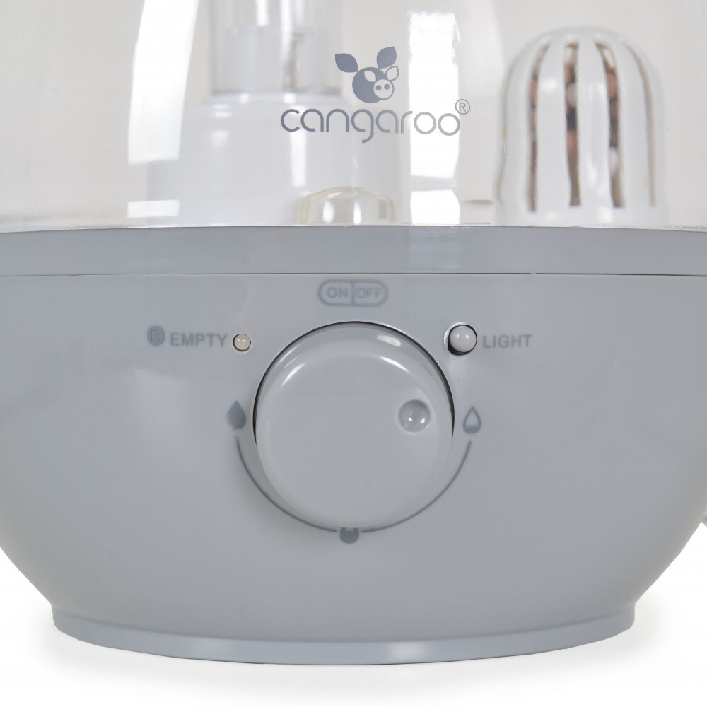 Cangaroo Ultraschall-Luftbefeuchter Skye 2,5 Liter, Kühlnebelbefeuchter, Bürste grau