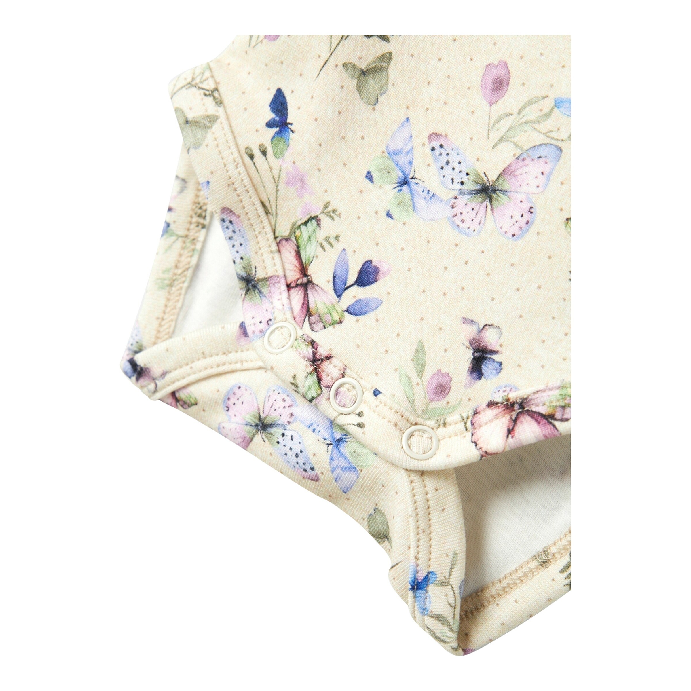NAME IT Body langarm Schmetterlinge beige/bunt