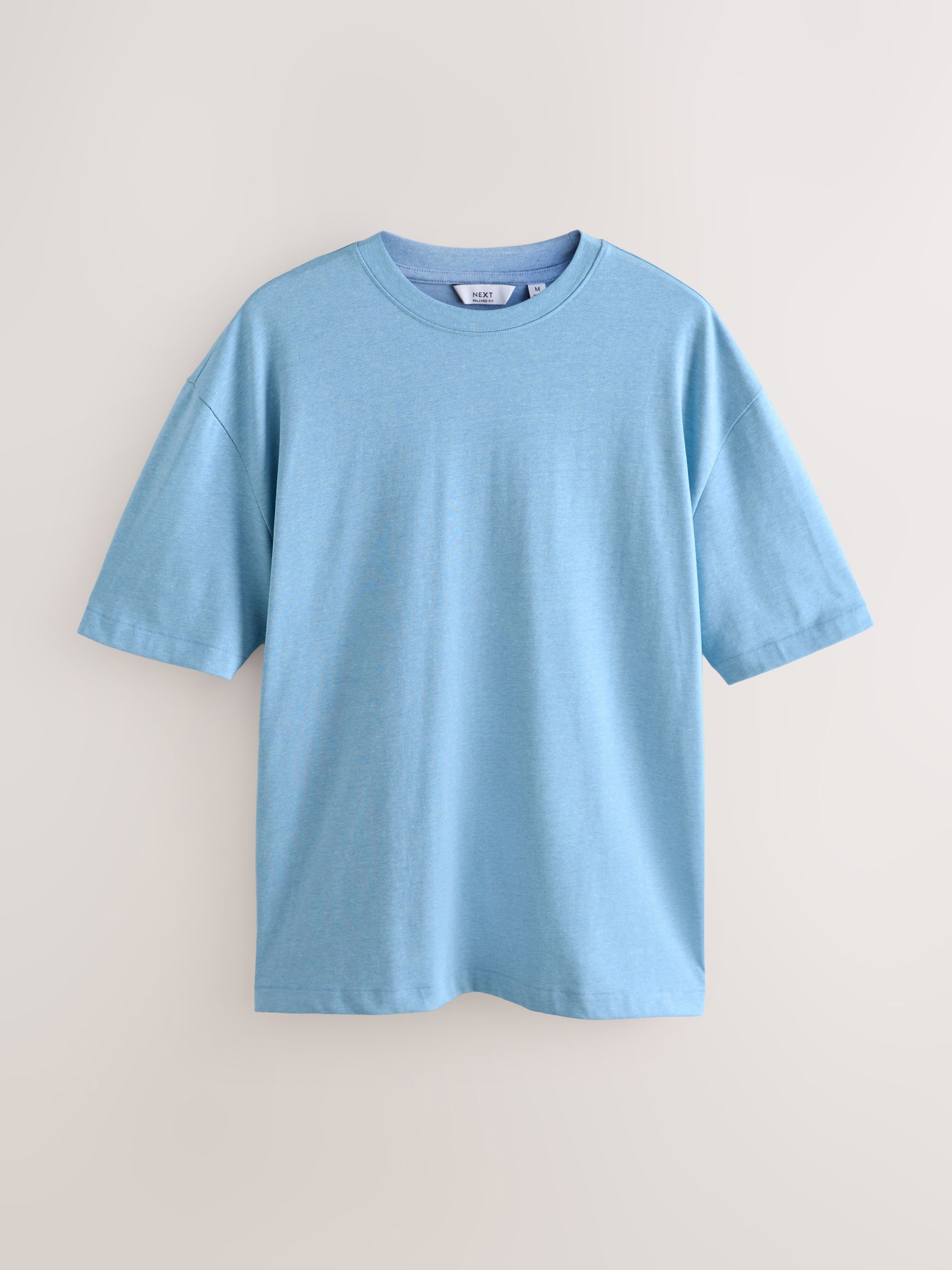 Grijs/lichtblauw/marineblauw melange - Relaxed fit - Verpakking van 3 T-shirts van zware stof
