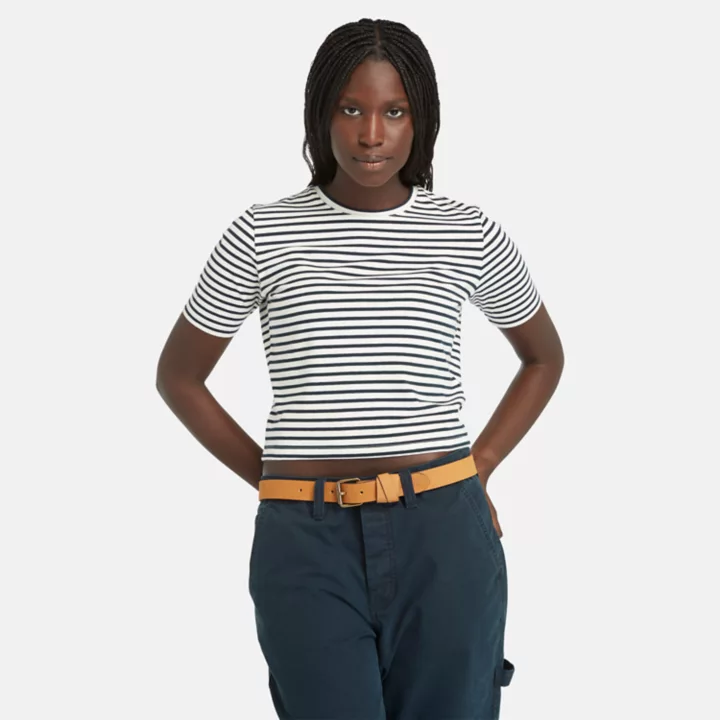 T-shirt Baby à rayures pour femme en bleu