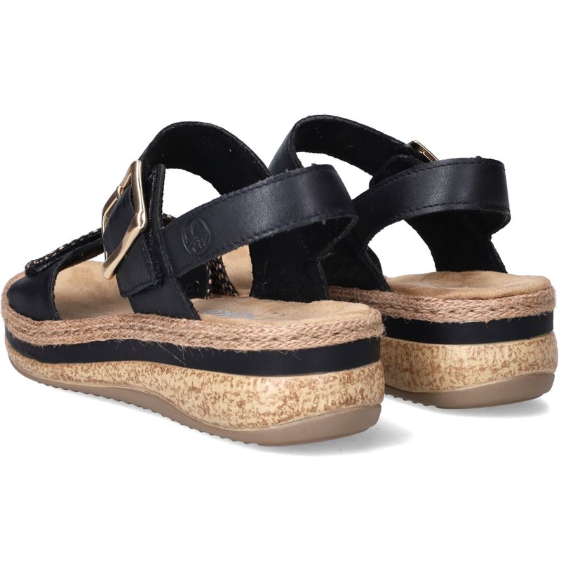 Rieker Sandalen Zwart Dames