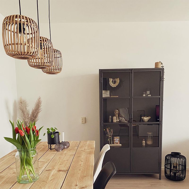 Landelijke hanglamp rotan 3-lichts - Manila