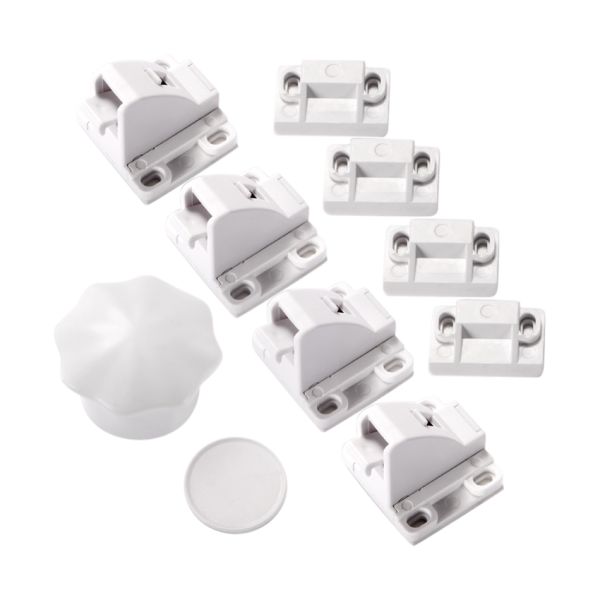 Jippie's Zelfklevend Magneetslot - 4 Stuks + 1 Sleutel