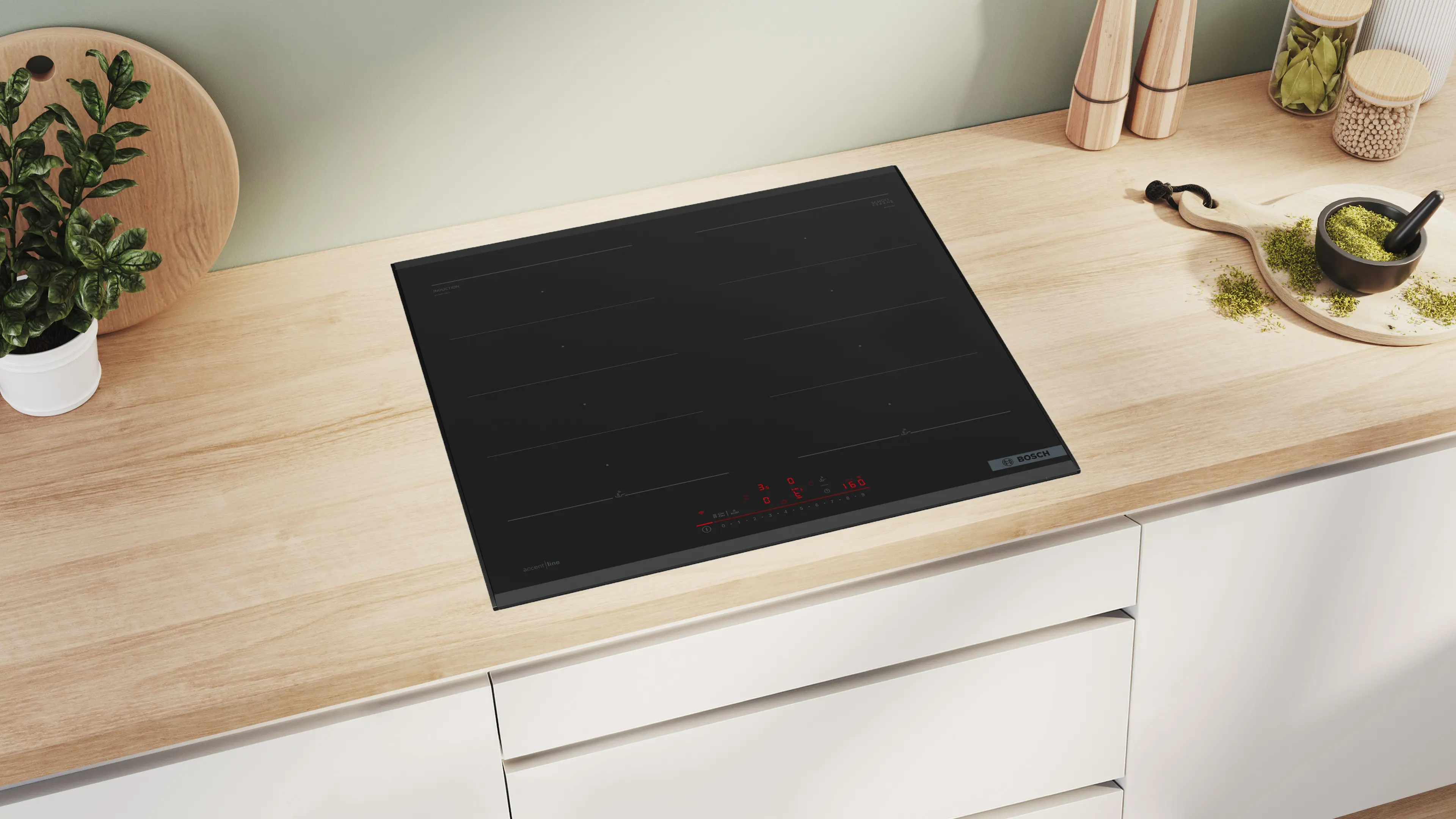 Serie 6 Inductiekookplaat 60 cm opbouwmontage met rand