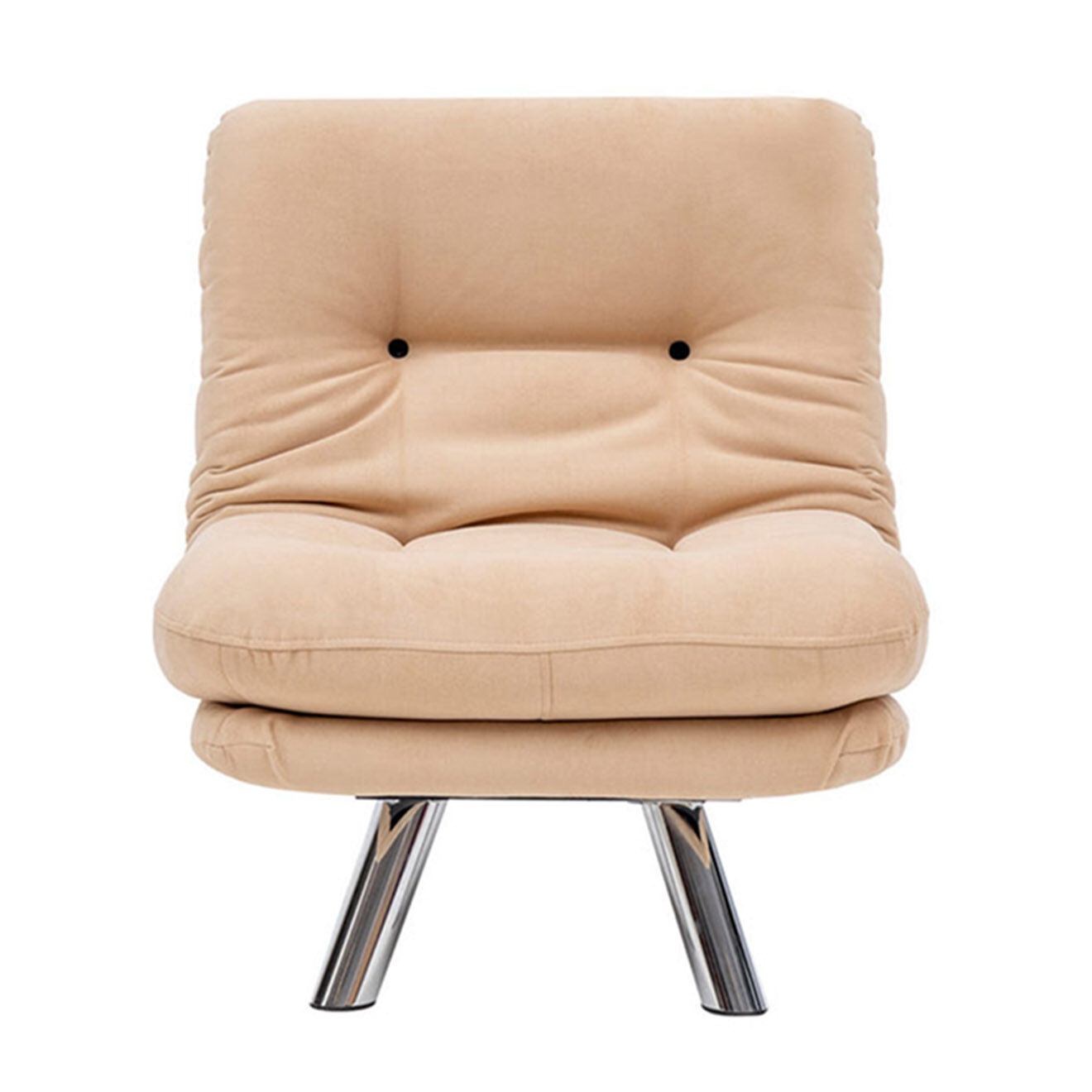 Homitis Fauteuil convertible pouf Misa crème - 120x68x26 cm