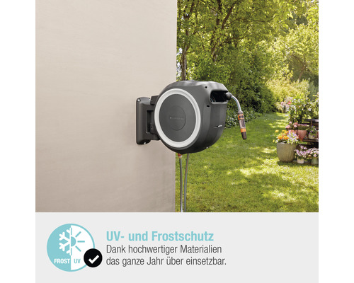 GARDENA RollUp M/L wandslangbox inclusief 25 m slang, 180° draaibaar en RollControl-technologie