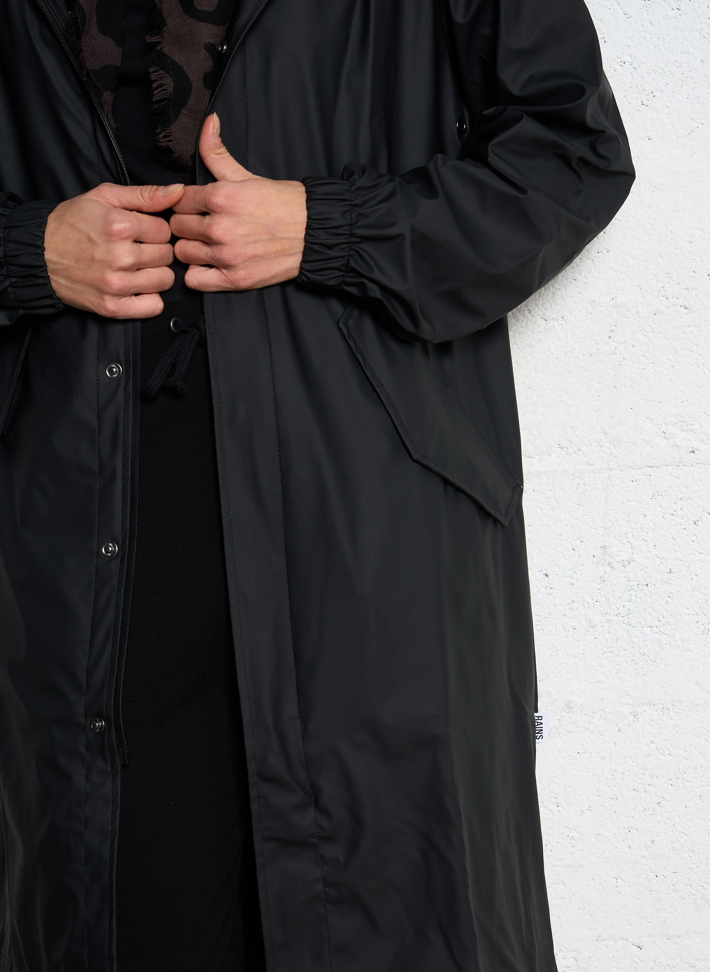 Parka imperméable à capuche | Noir
