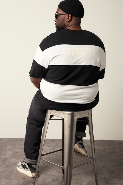 STHUGE T-Shirt, OEKO-TEX, Halbarm, oversized, Ringel, bis 8 XL