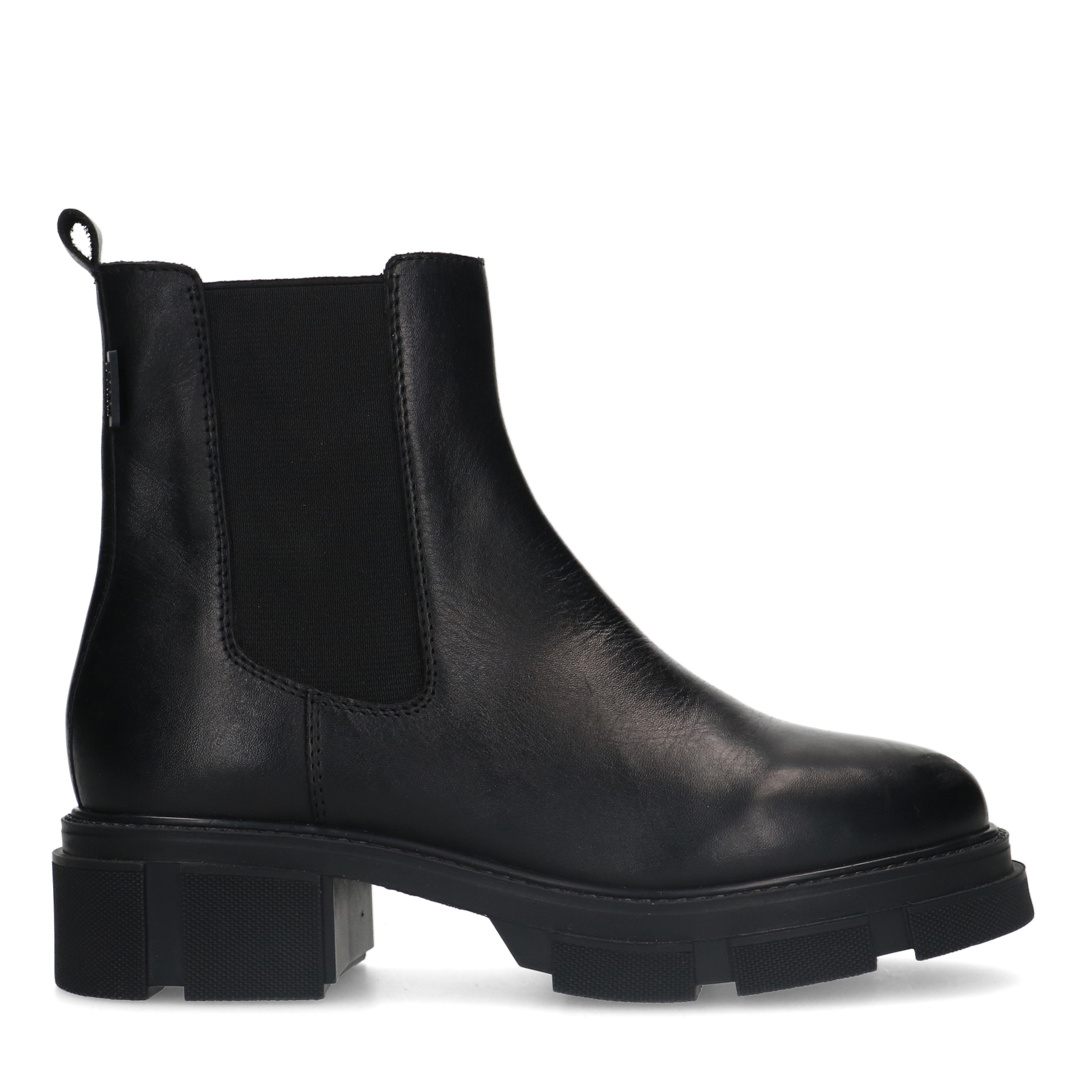 Zwarte leren chelsea boots