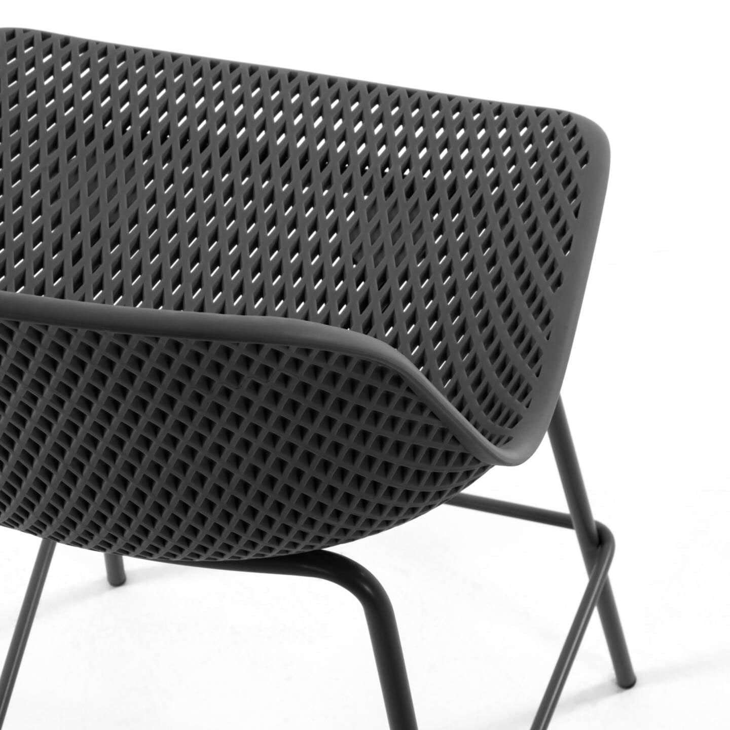Kave Home Outdoor Barstuhl QUINBY 4er Set 65 cm schwarz