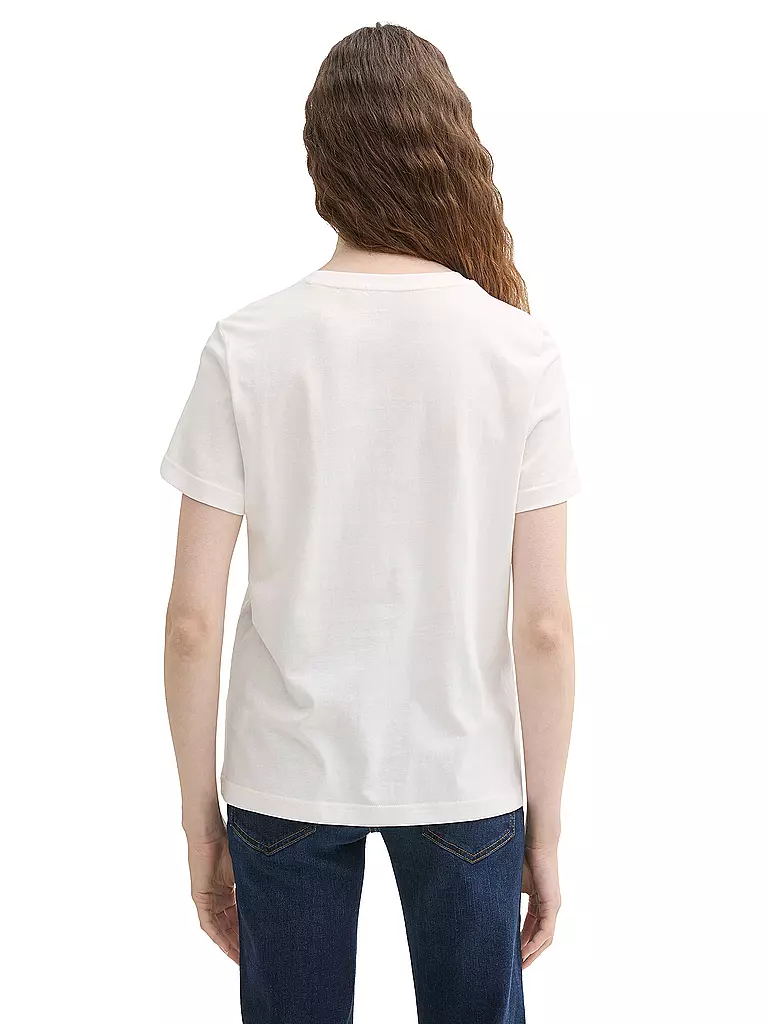 TOM TAILOR T-Shirt weiss