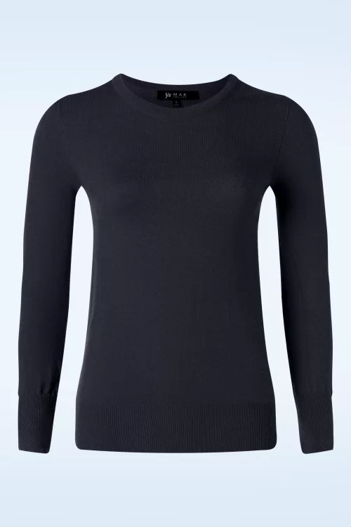 Mak Sweater Kelly trui in marineblauw