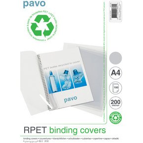 Plats de couverture, A4, rPET, transparent, 0,20 mm