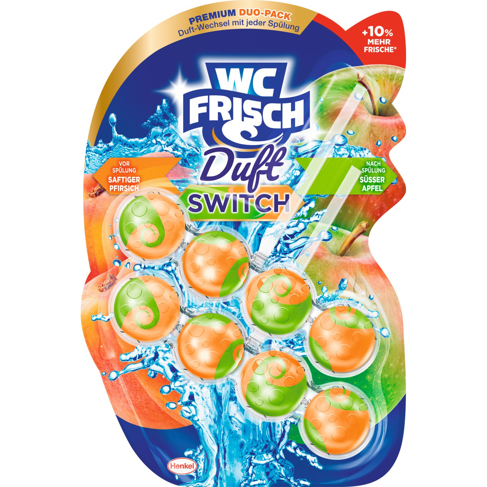 WC Frisch Einhänger Duft Pfirsich/Apfel 2 x 50 g