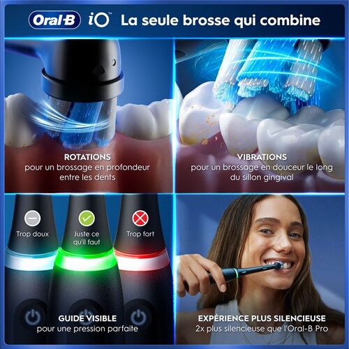 Brosse à dents électrique Oral B io 5 Duo Noire et Blanche X2