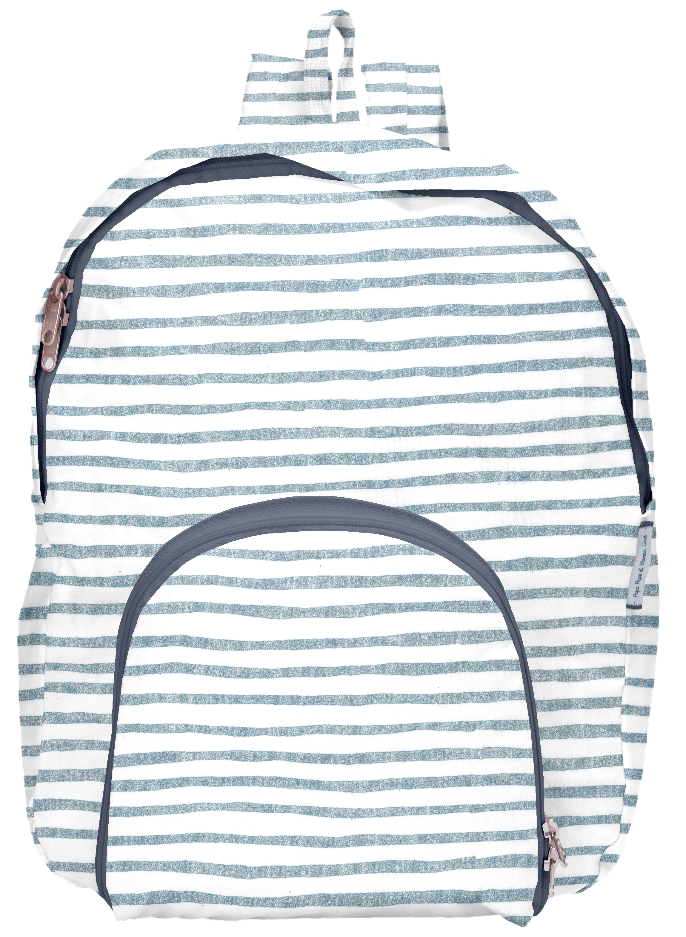 Sac À Dos Pliable Rayé Bleu Blanc