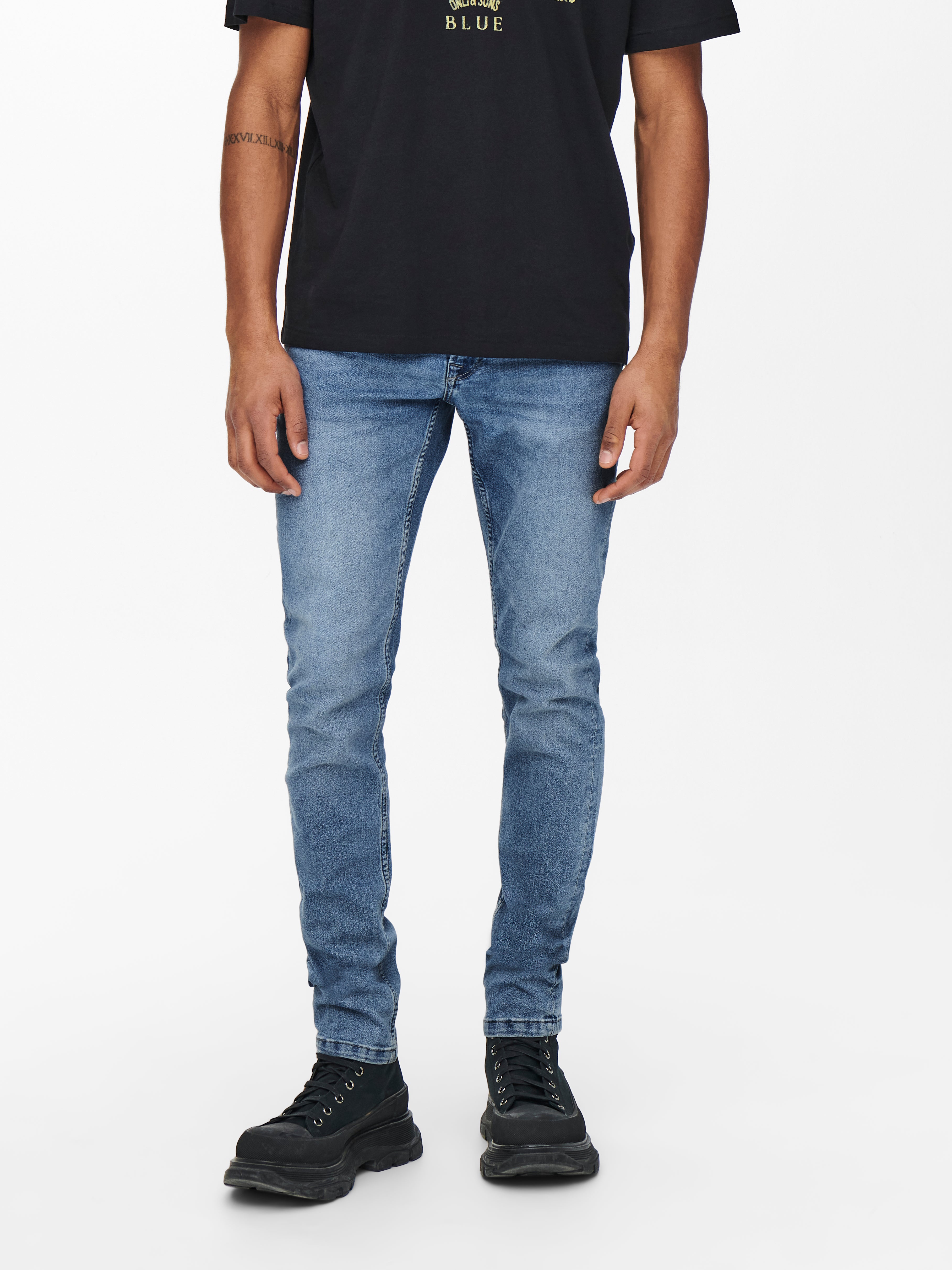 ONSLOOM Mittlere Taille Slim Fit Jeans Blue Denim