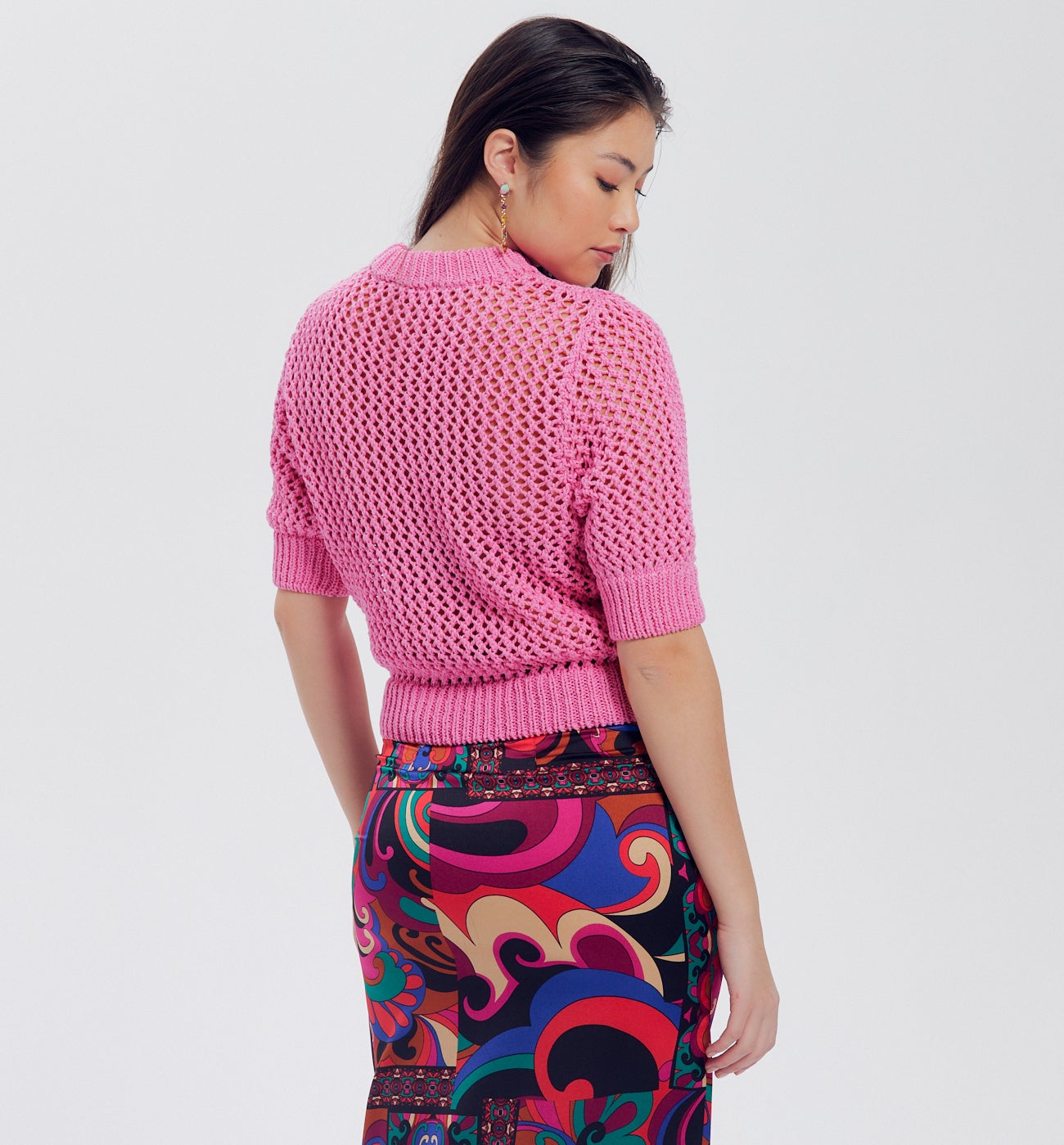 Pull filet Femme - Rose