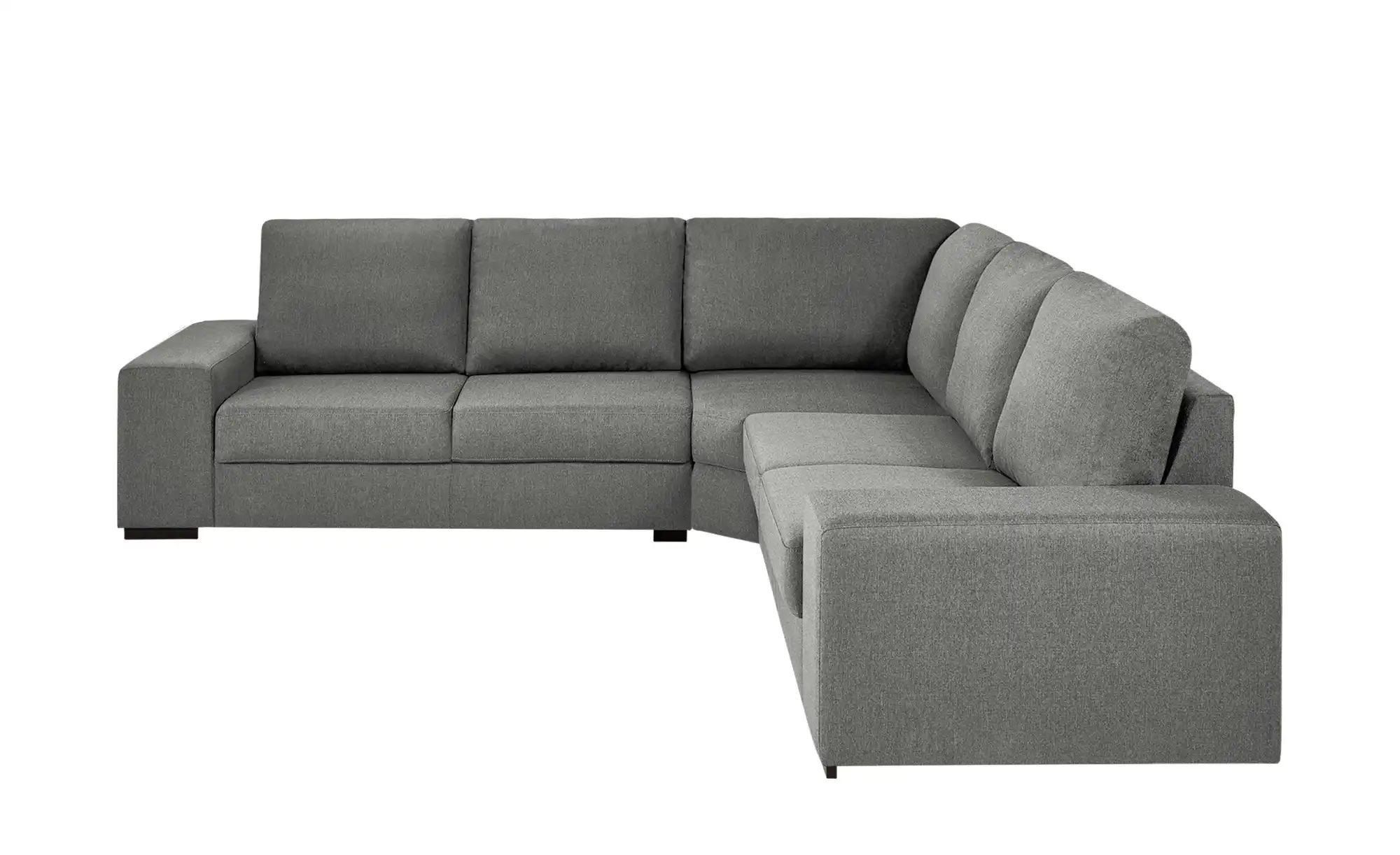 Ecksofa anthrazit - Webstoff Reneé grau Maße (cm): B: 280 H: 90 T: 280