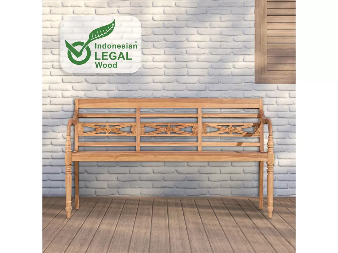 Banc de jardin - Bois - Teck - Maryland V2
