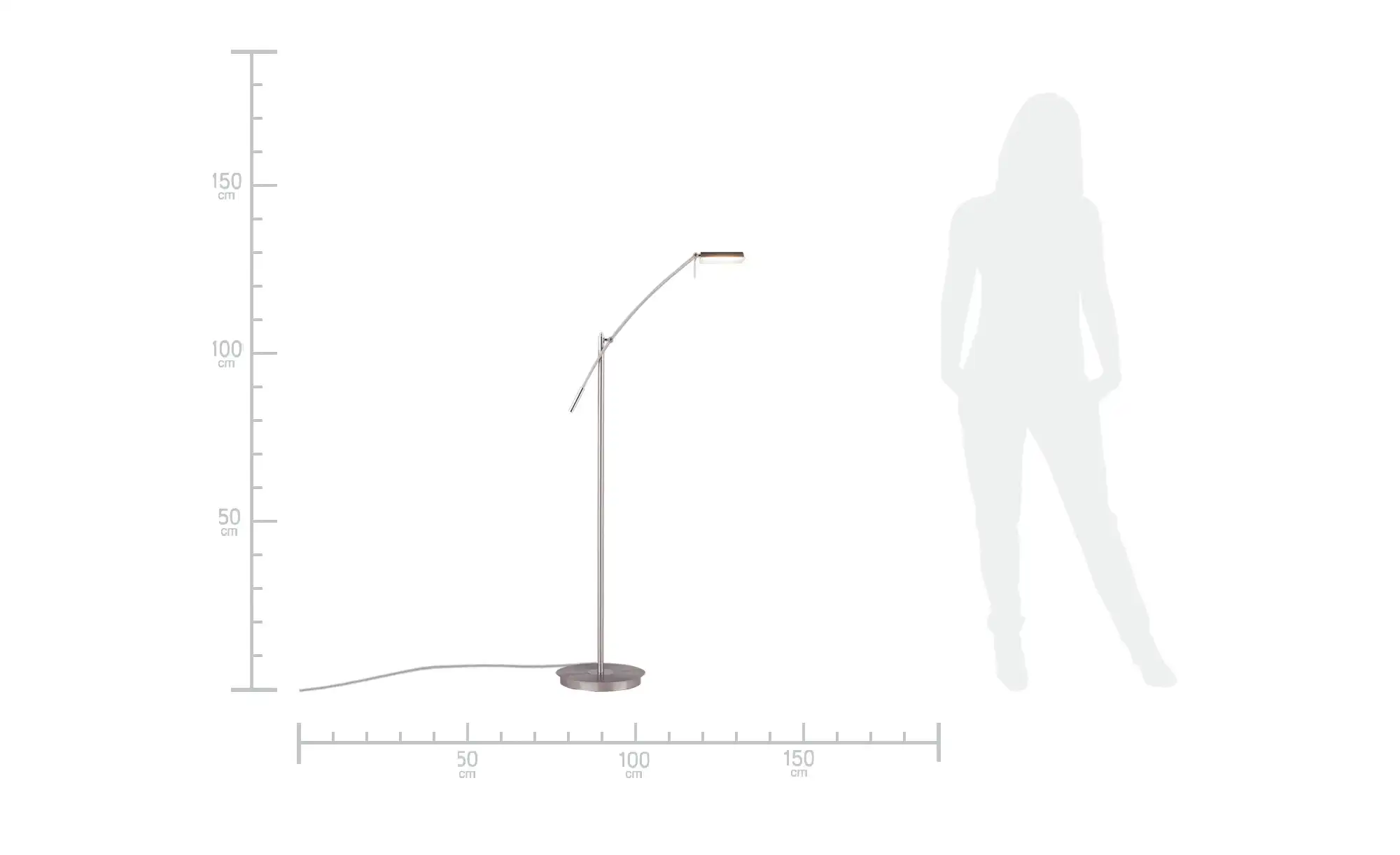 Trio LED-Leseleuchte nickel matt schwenkbar