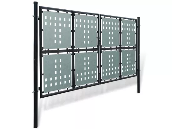 Portail simple de clôture Noir 300x200