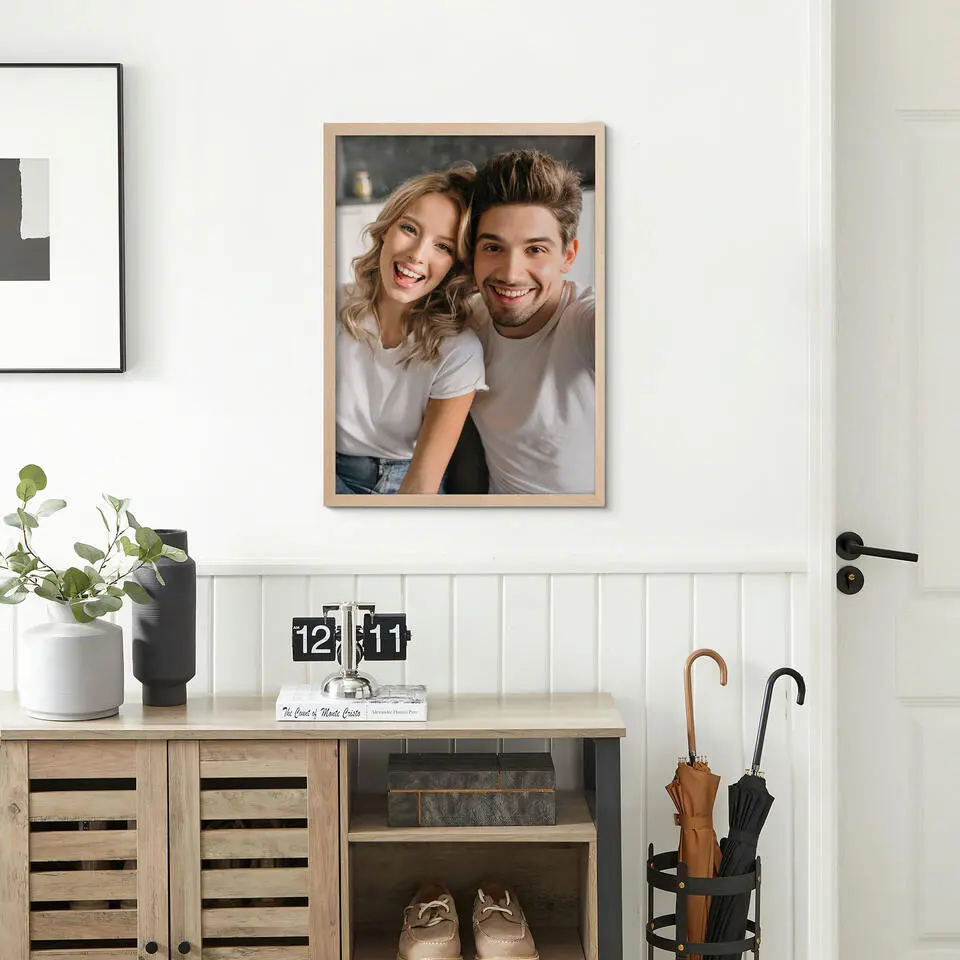 Fotokader - Fotolijst - 50x70 cm - MDF hout - Lichte Eik