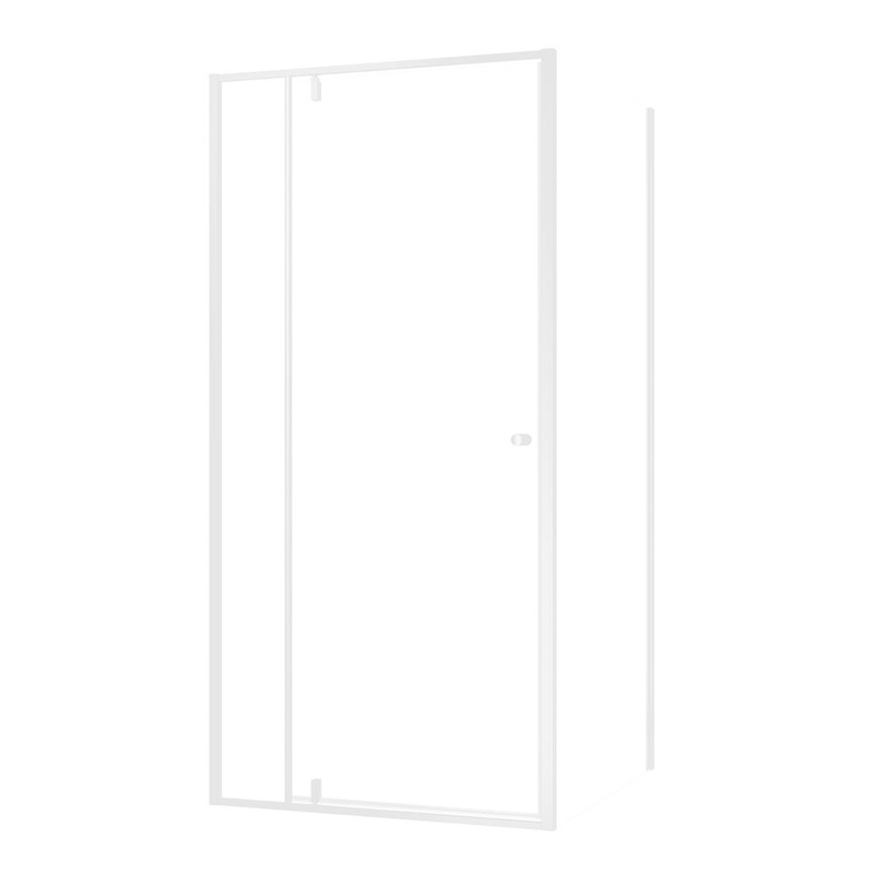 Sealskin Contour draaideur met zijwand 100x100x200 cm, 6 mm helder veiligheidsglas met antikalklaag mat wit