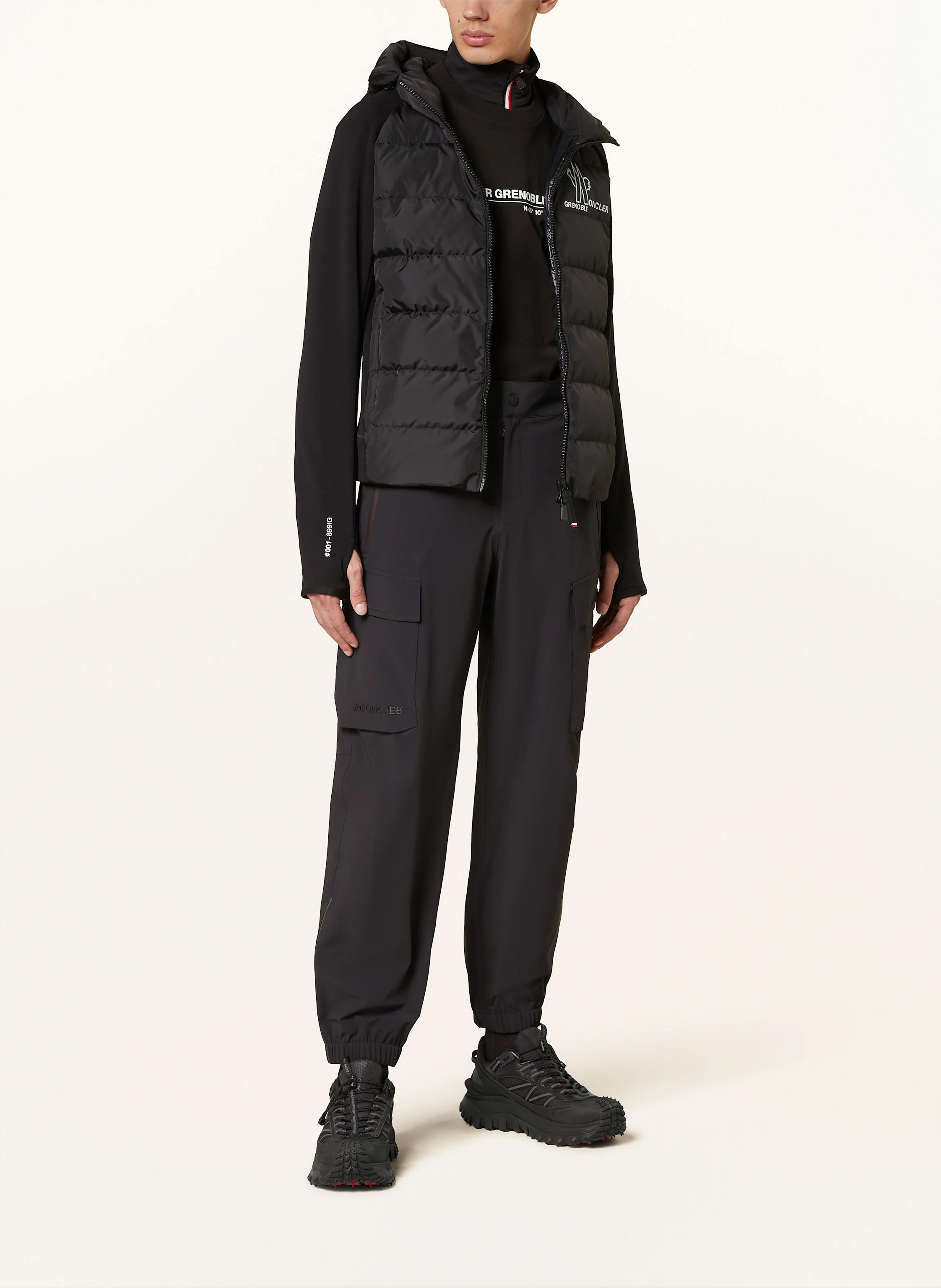 MONCLER GRENOBLE Lightweight-Daunenjacke im Materialmix