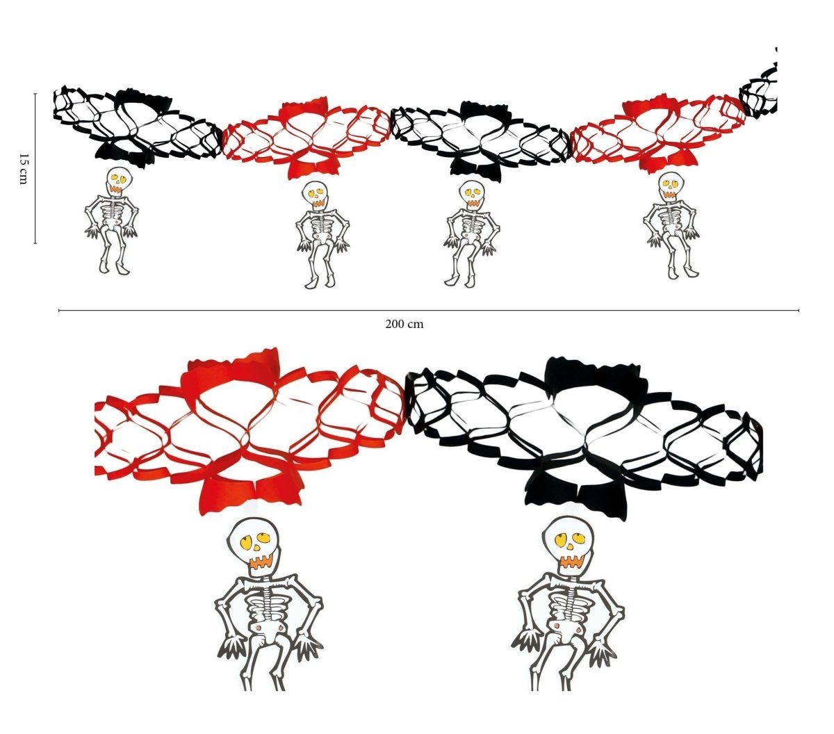 Halloween Slinger Skelet Onderhangers 2m