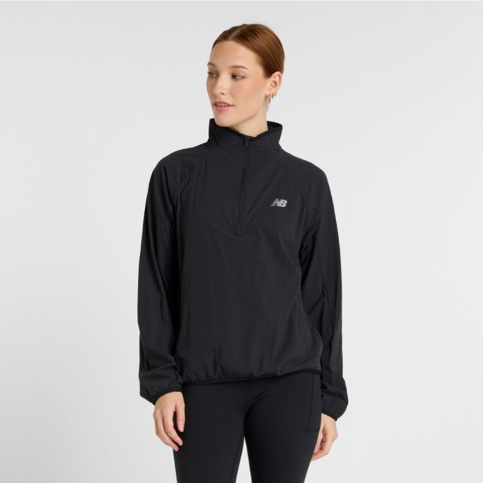 New Balance Dame Jakker Ultra Light Half Zip Jacket Sort