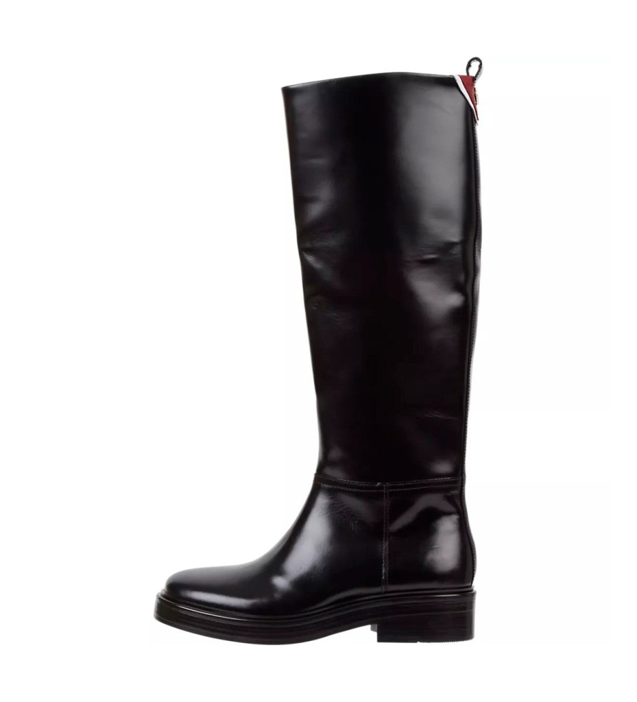 Bota Tommy Hilfiger Cool de couro preto