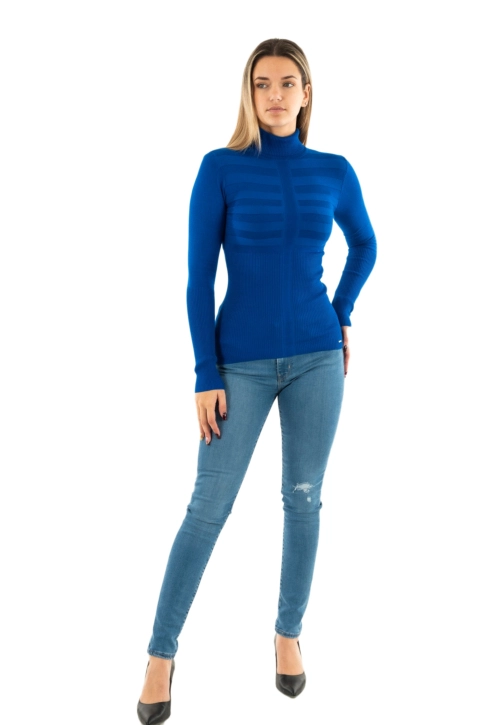 Pull leger morgan mentos bleu electrique