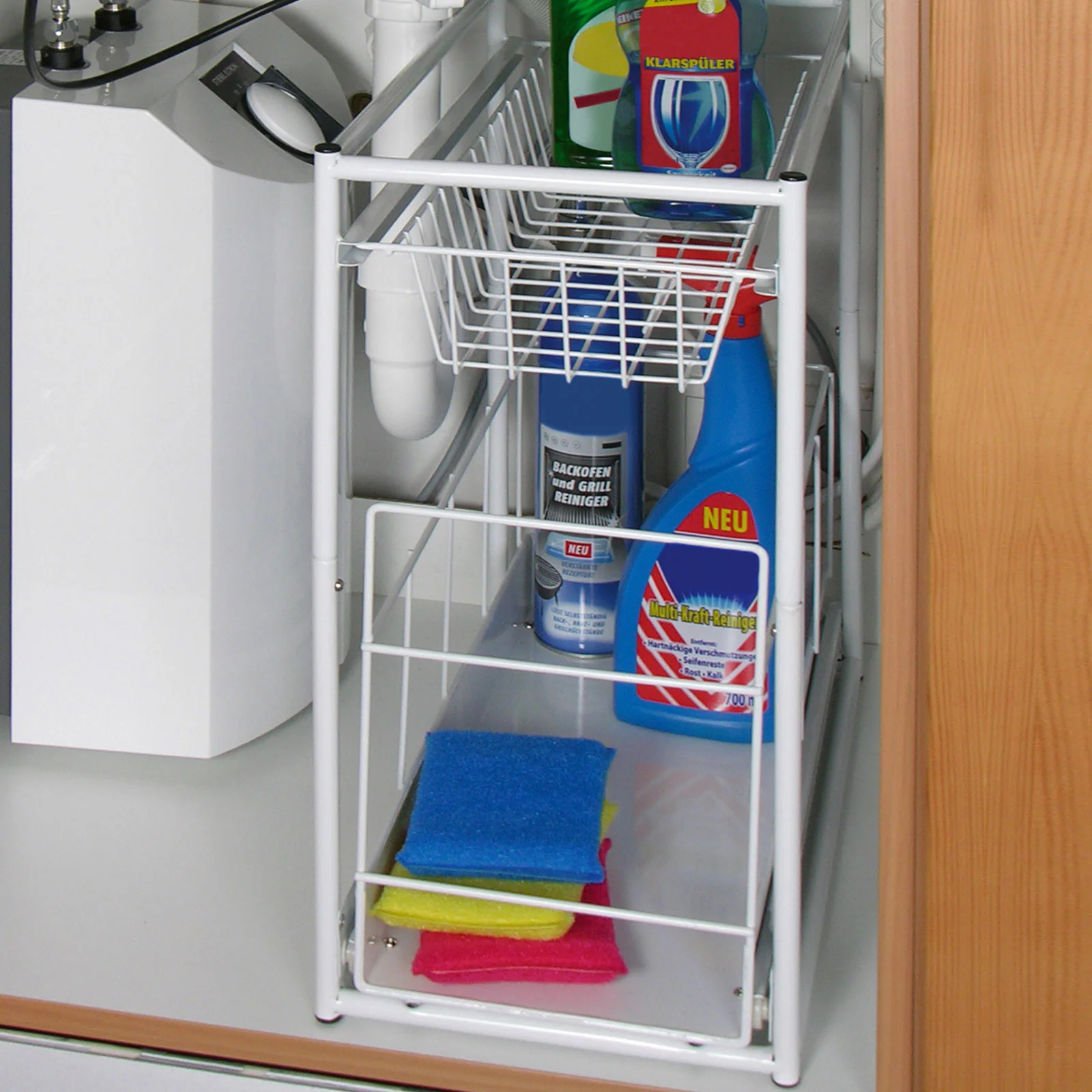 HI Teleskop Schublade Küchen Schrank Auszug Korb Einbauschublade Spülschrank