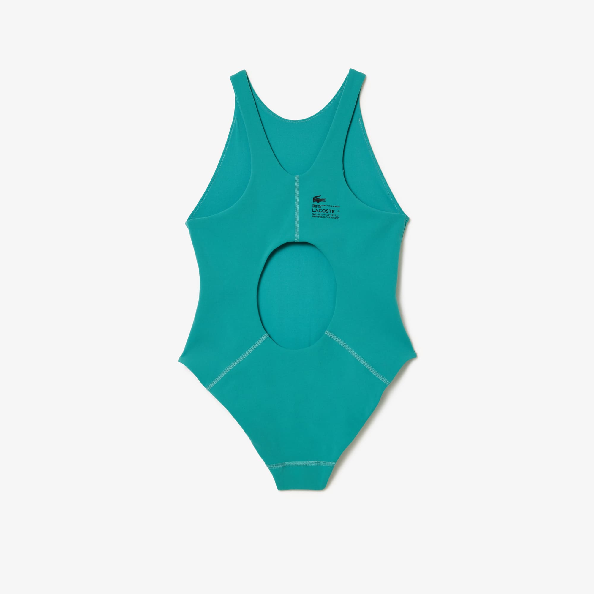 Maillot de bain une pièce femme Lacoste en polyamide recyclé Maillots de bain - Bleu - Lacoste - Femme