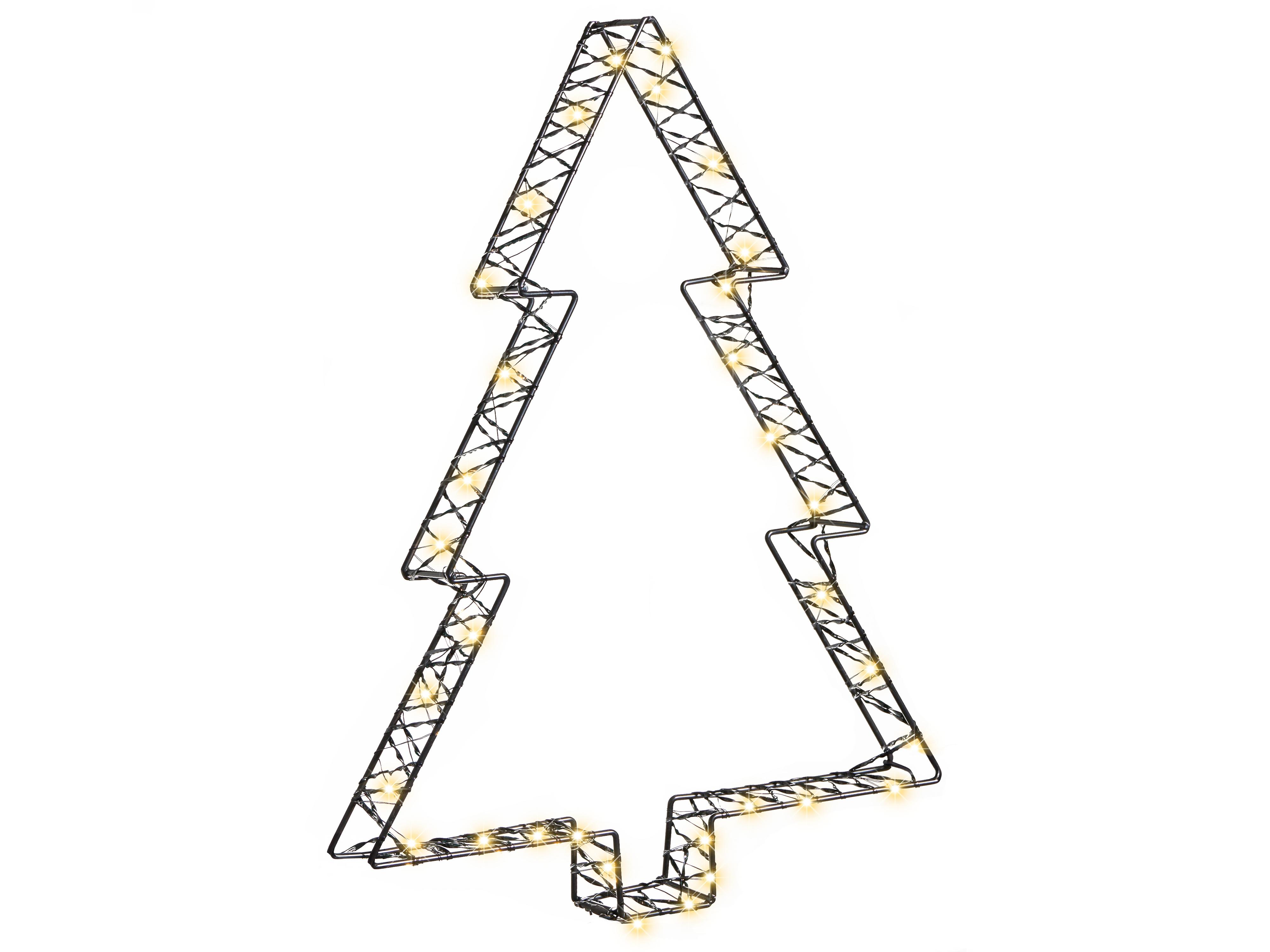 Buitendecoratie LED LOFSEN Kerstboom 45/35/25 cm Zwart