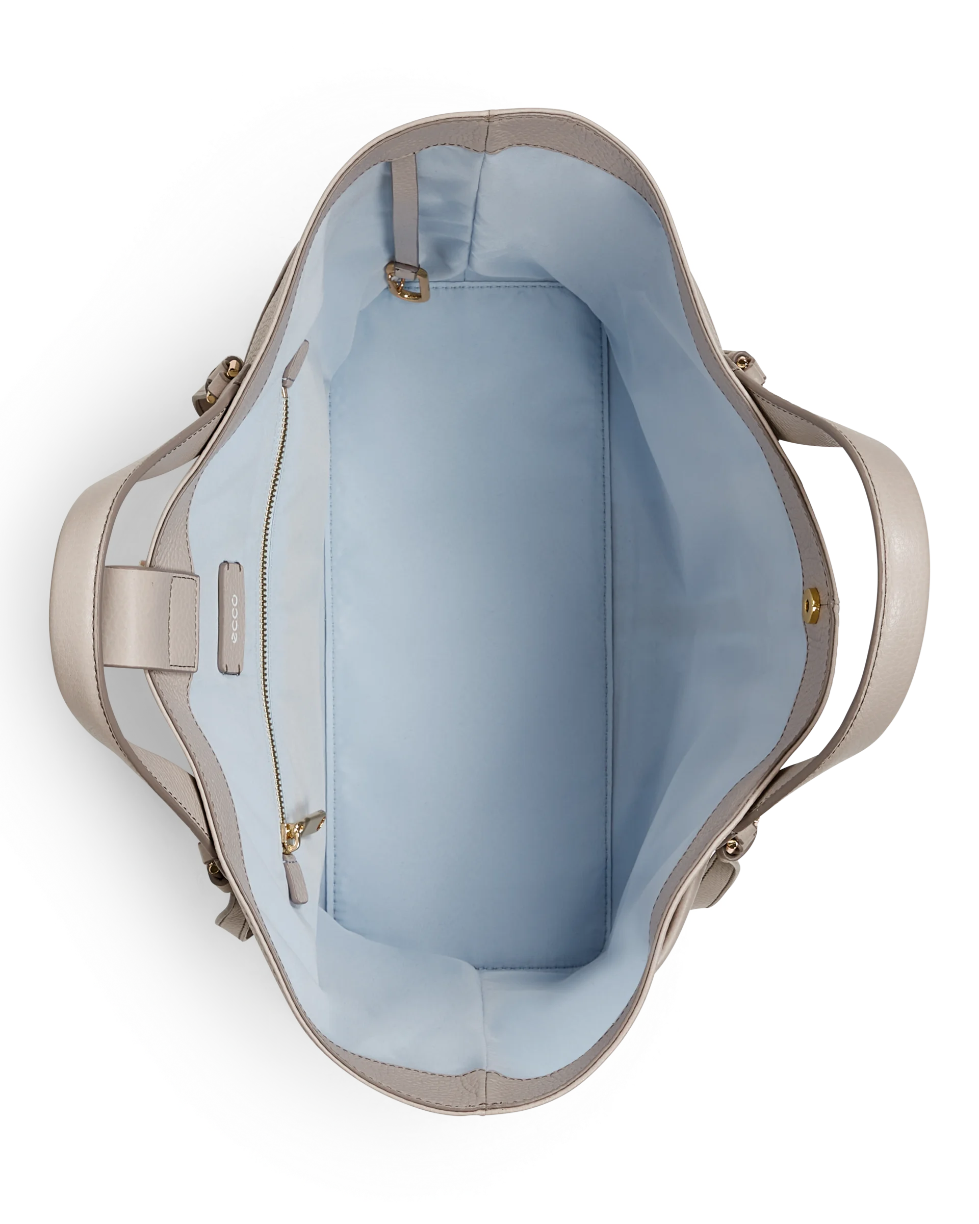 ECCO Tote Shopper aus Leder Beige 28X44X14,5 cm