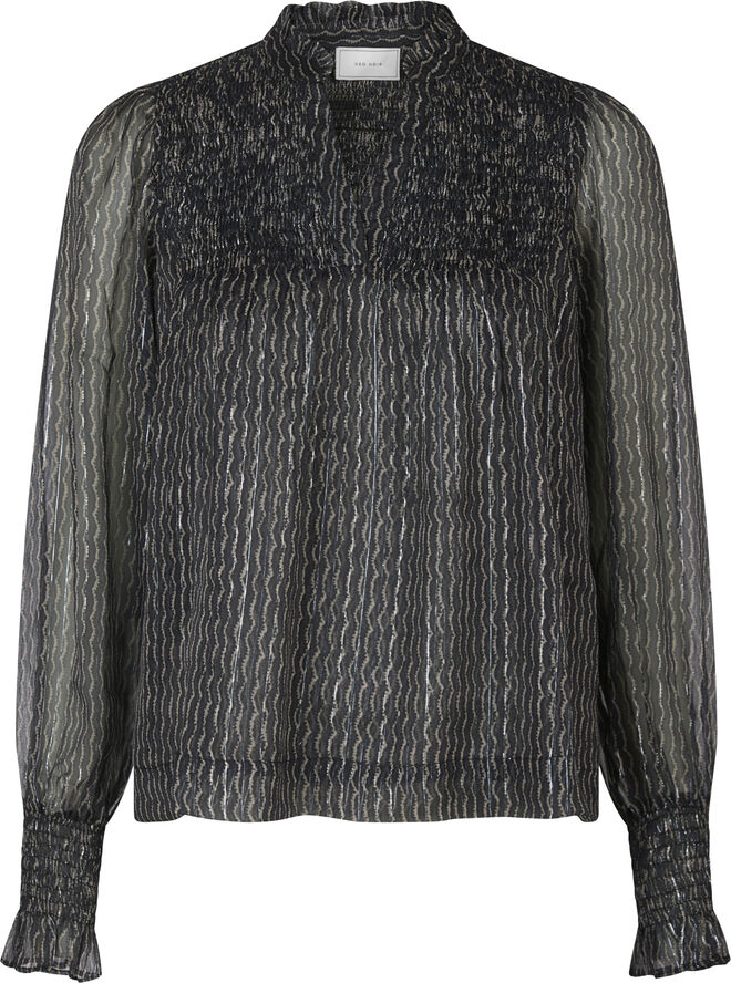 Neo Noir Jilliana Print Blouse Navy