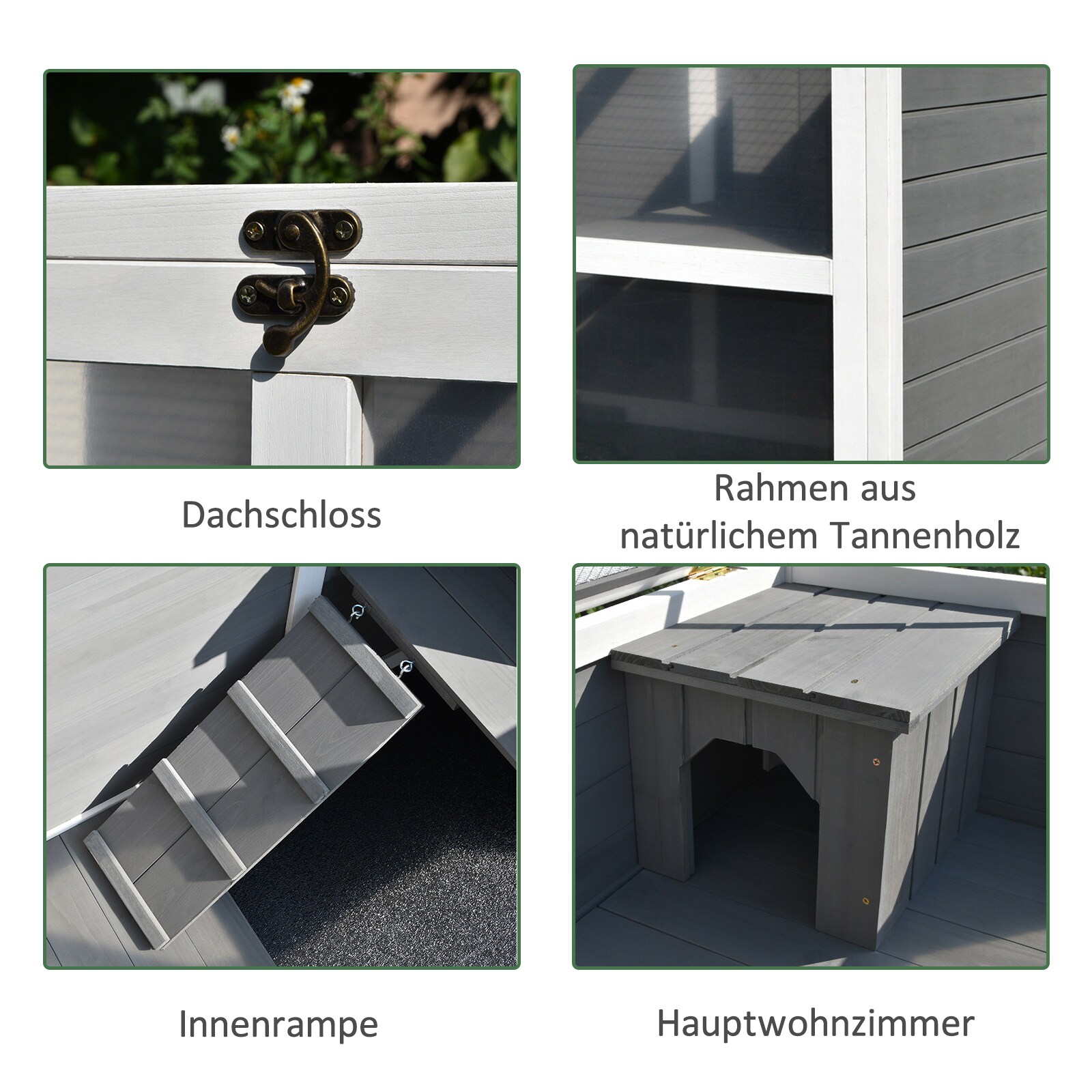 PawHut Kleintierstall mit Rollen 91,5 x 53,3 x 73 cm (LxBxH)