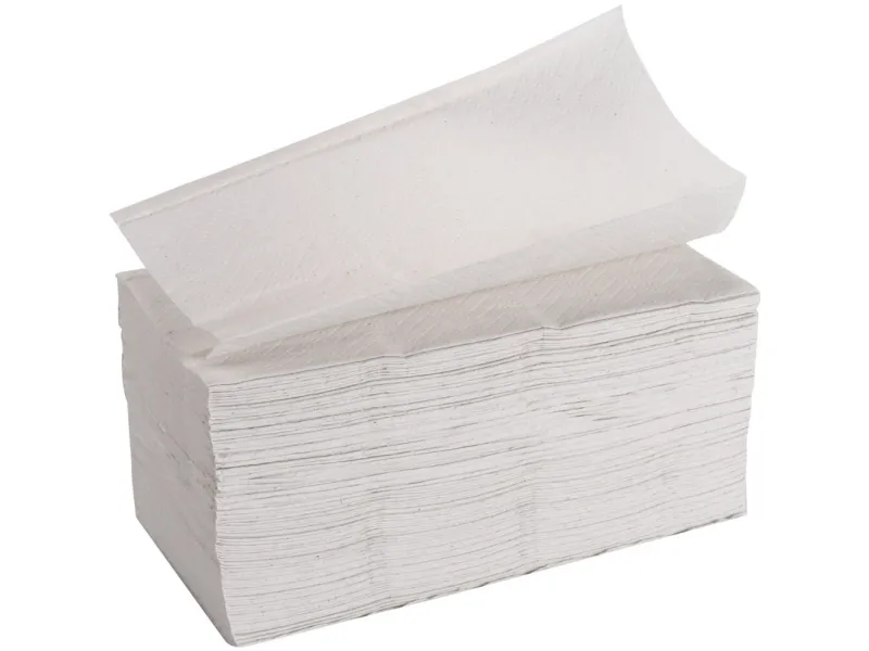 Håndklædeark, ABENA Care-Ness Classic, 2-lags, V-fold, 22x22,5cm, 11,2 cm, hvid - (20 stk.)