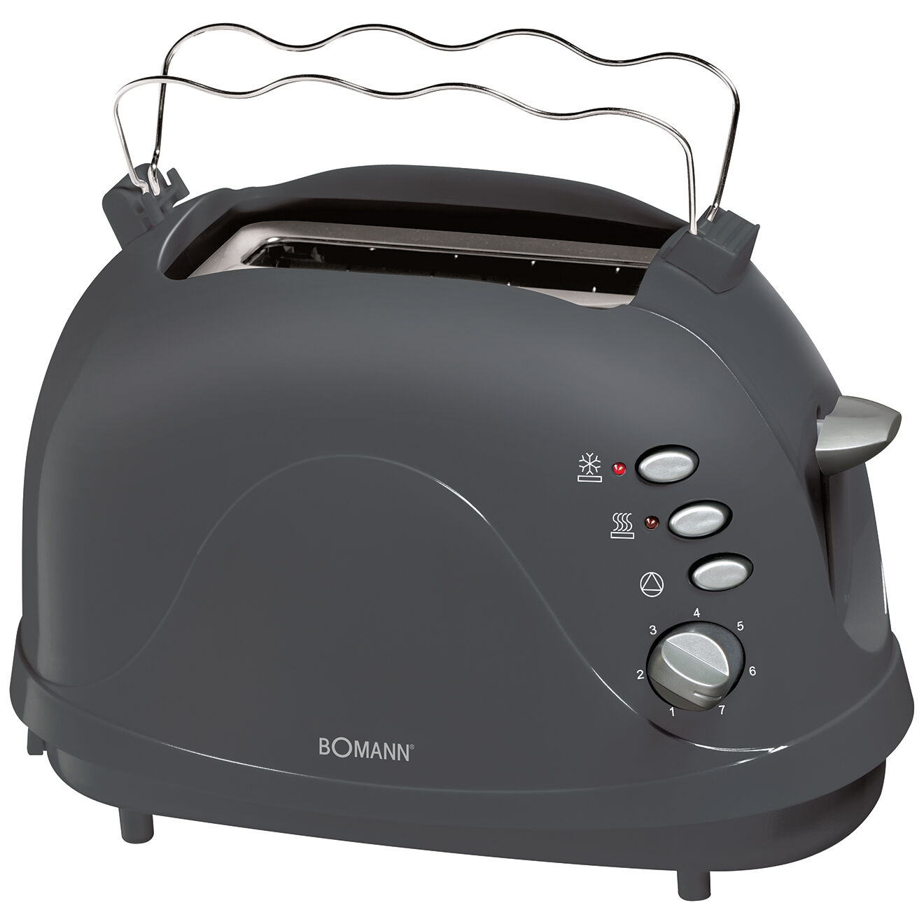 Bomann Grille-pain 2 tranches gris - 700W