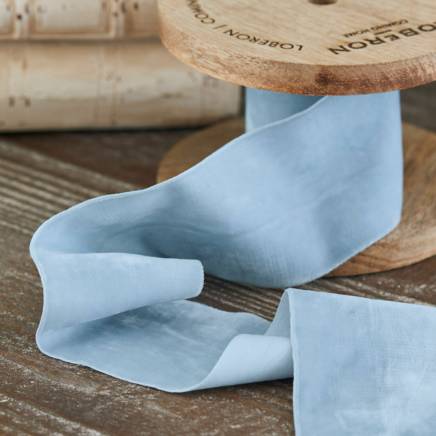 Samtband Phaedra blau