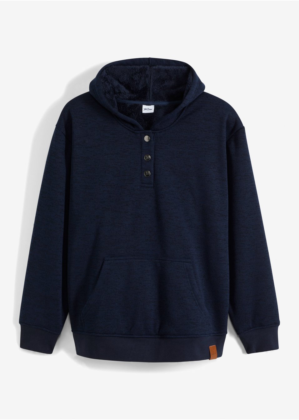 Sweat-shirt à capuche avec intérieur chaud, Loose Fit