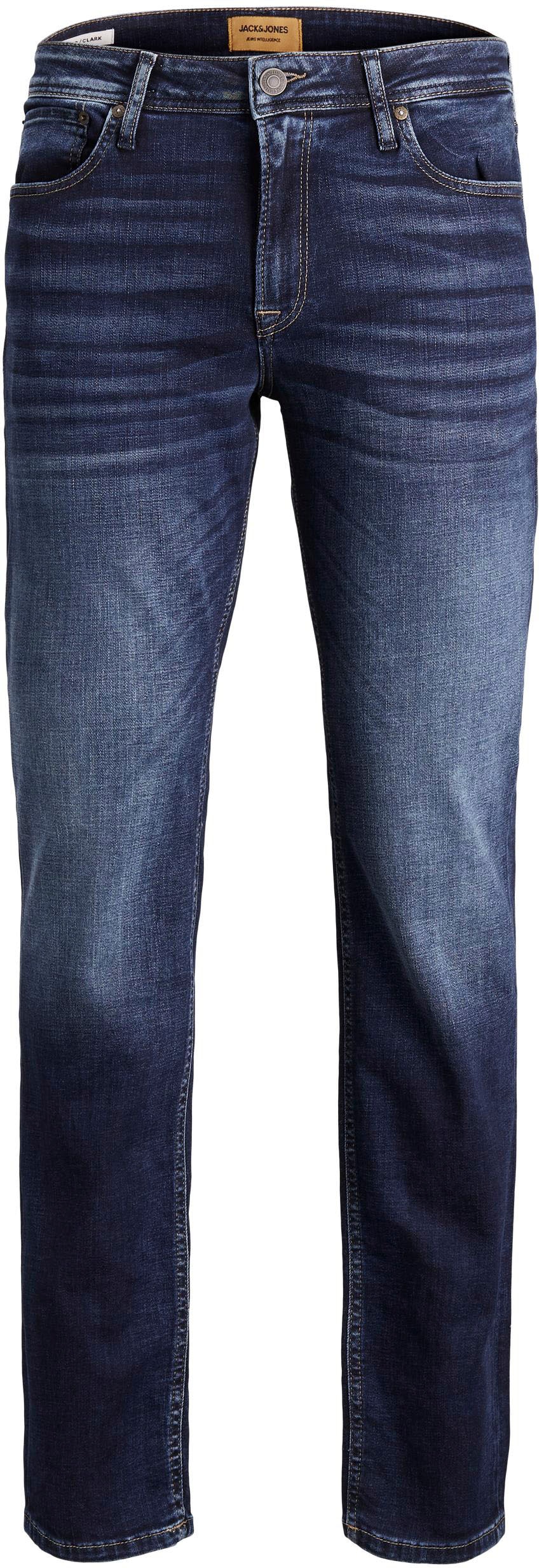 Jack & Jones Regular-fit-Jeans »JJICLARK mit Used-Look und Stretch für den Alltag«, mit Abriebeffekten