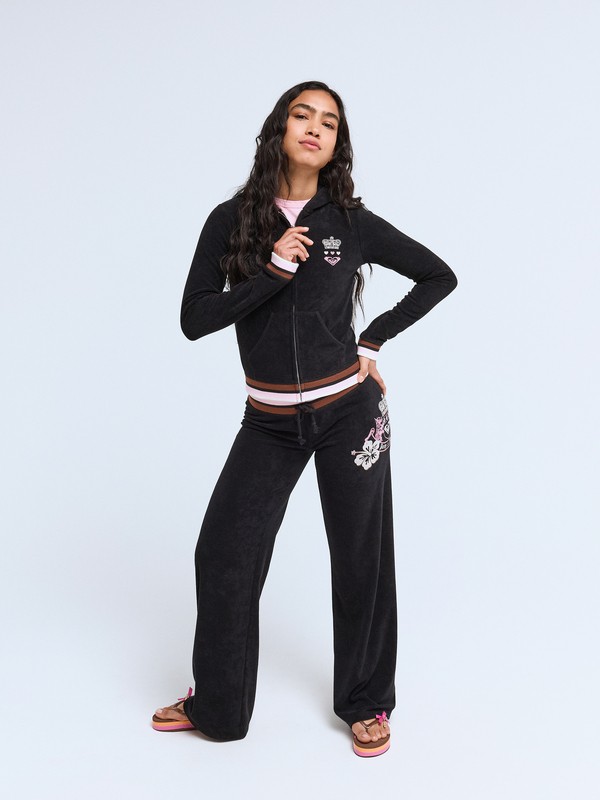 Roxy X Juicy Couture Sweat à capuche zippé Noir Femme